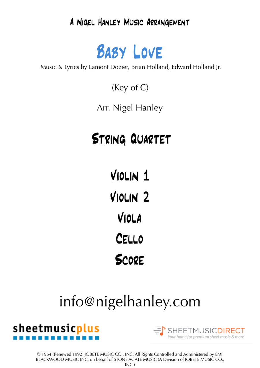Baby Love Baby Love String Quartet scores gallery preview page 3