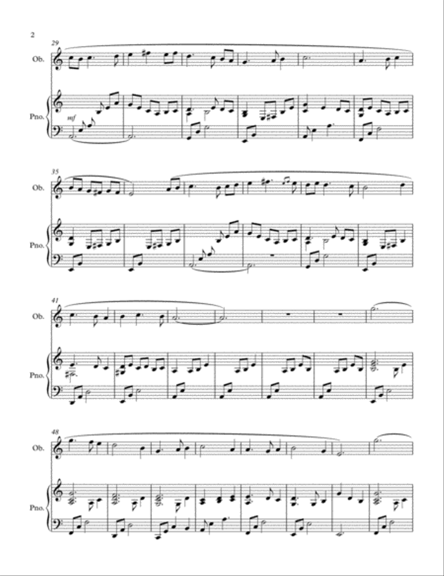 What Child Is This? - Oboe Solo What Child Is This? - Oboe Solo Piano scores gallery preview page 2