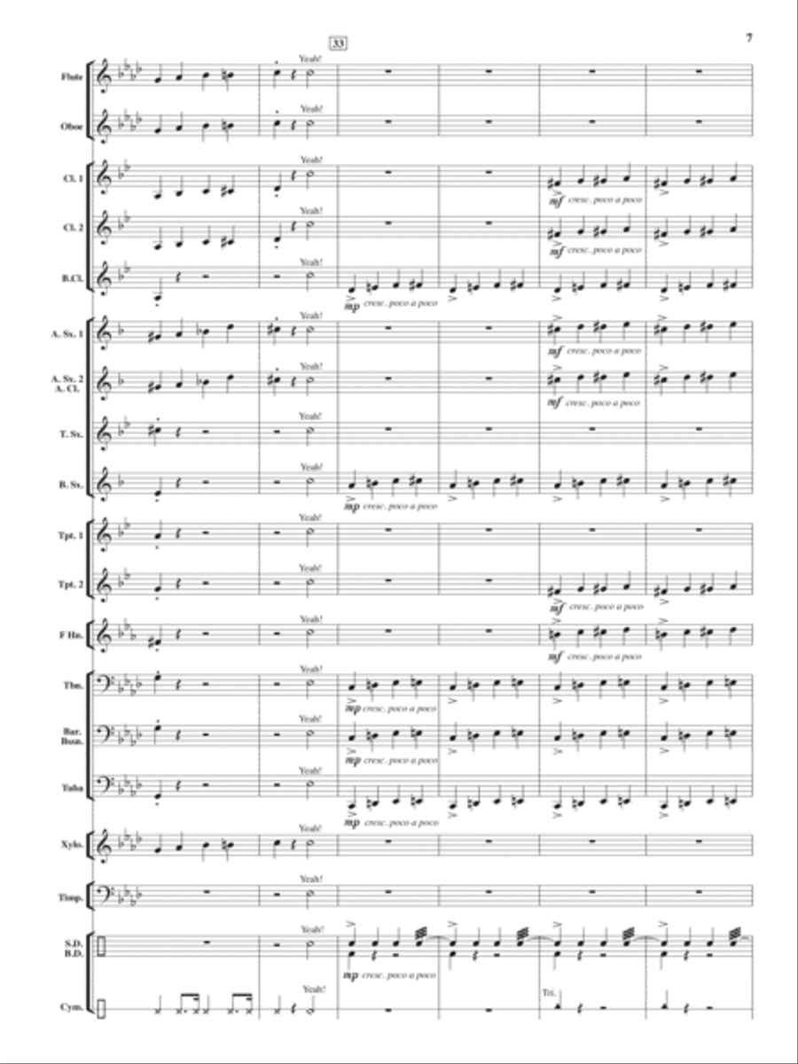 Cool Cat Shuffle Concert Band - Sheet Music page 7