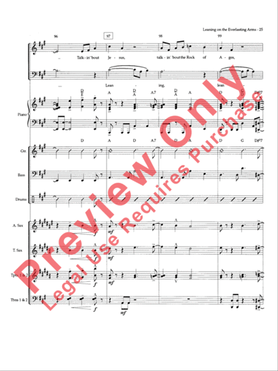 Leaning on the Everlasting Arms Choir scores gallery preview page 26