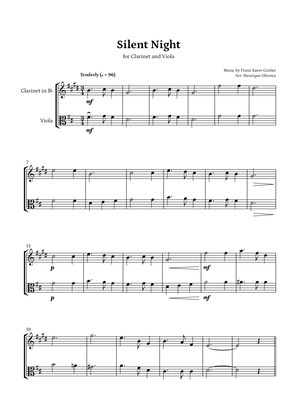 Book cover for Silent Night (Clarinet and Viola) - Beginner Level