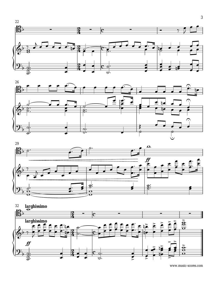 Nessun Dorma - Trombone and Piano Piano scores gallery preview page 3