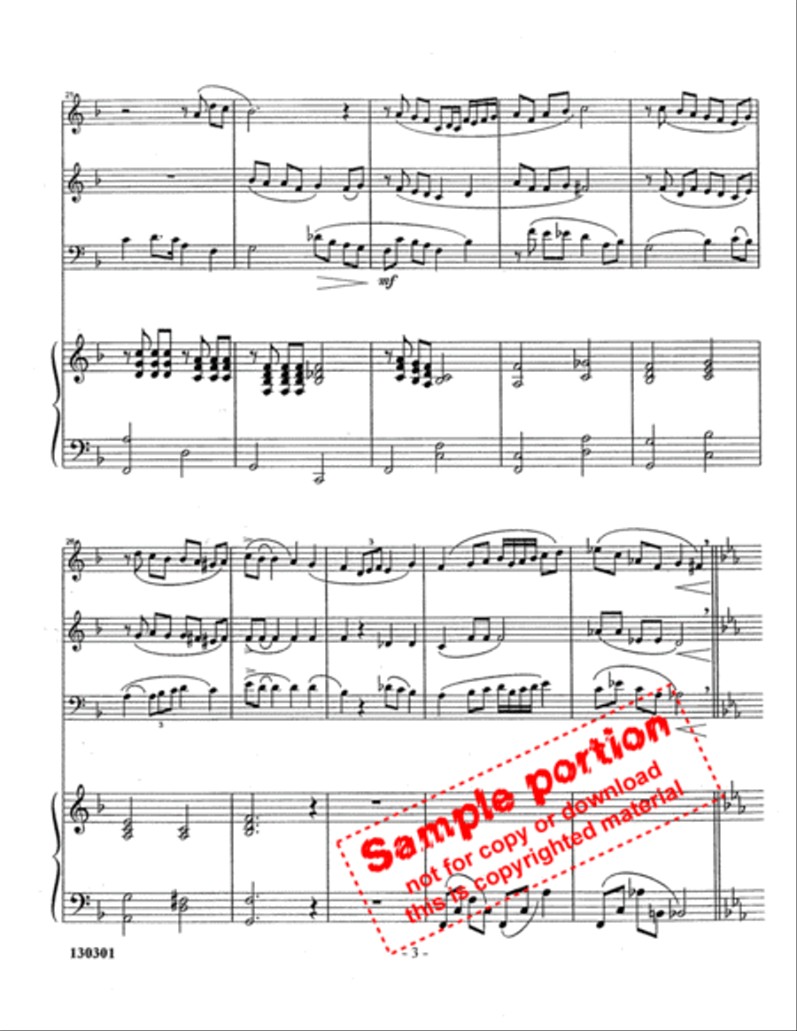 Safe In The Arms Of Jesus Woodwind Trio scores gallery preview page 3