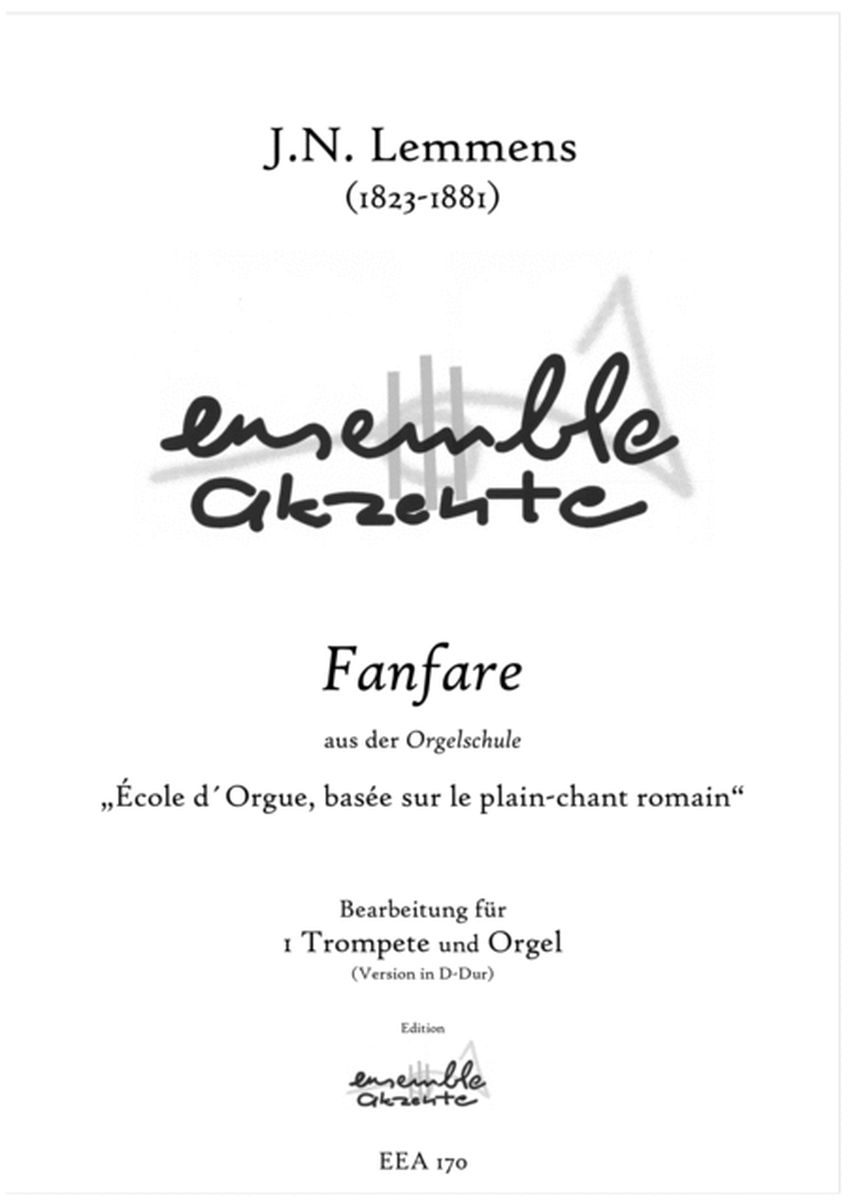 Fanfare from „École d´Orgue, ..." Version in C & D - arrangement for trumpet and organ