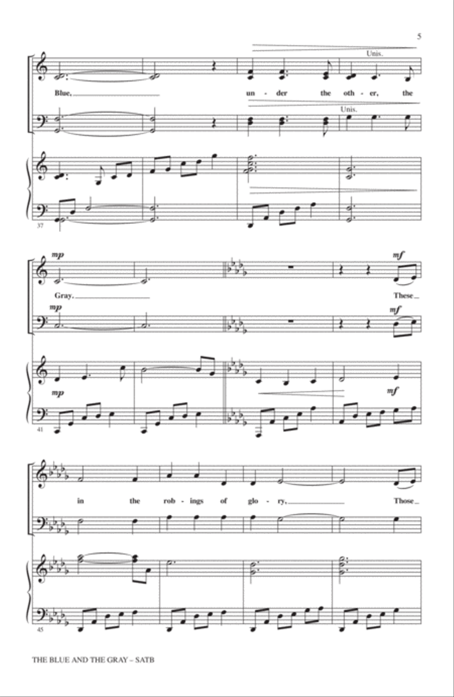 The Blue And The Gray The Blue And The Gray 4-Part scores gallery preview page 4