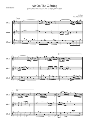 Air On The G String (J.S. Bach) for Oboe Trio