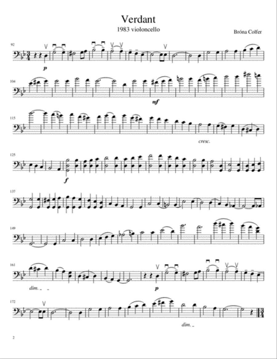 Verdant Solo parts String Trio scores gallery preview page 2