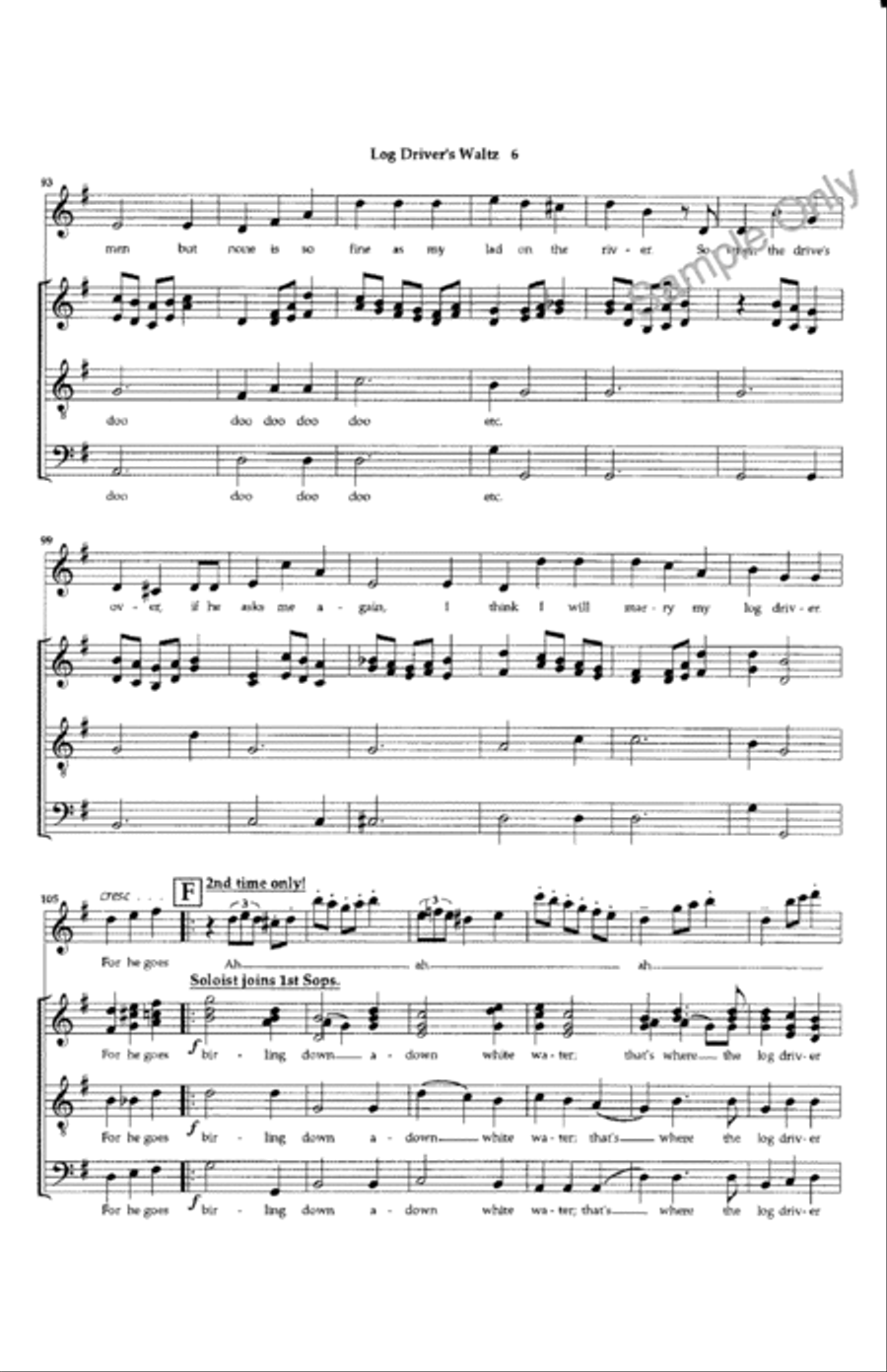 Log Drivers Waltz 4-Part scores gallery preview page 7