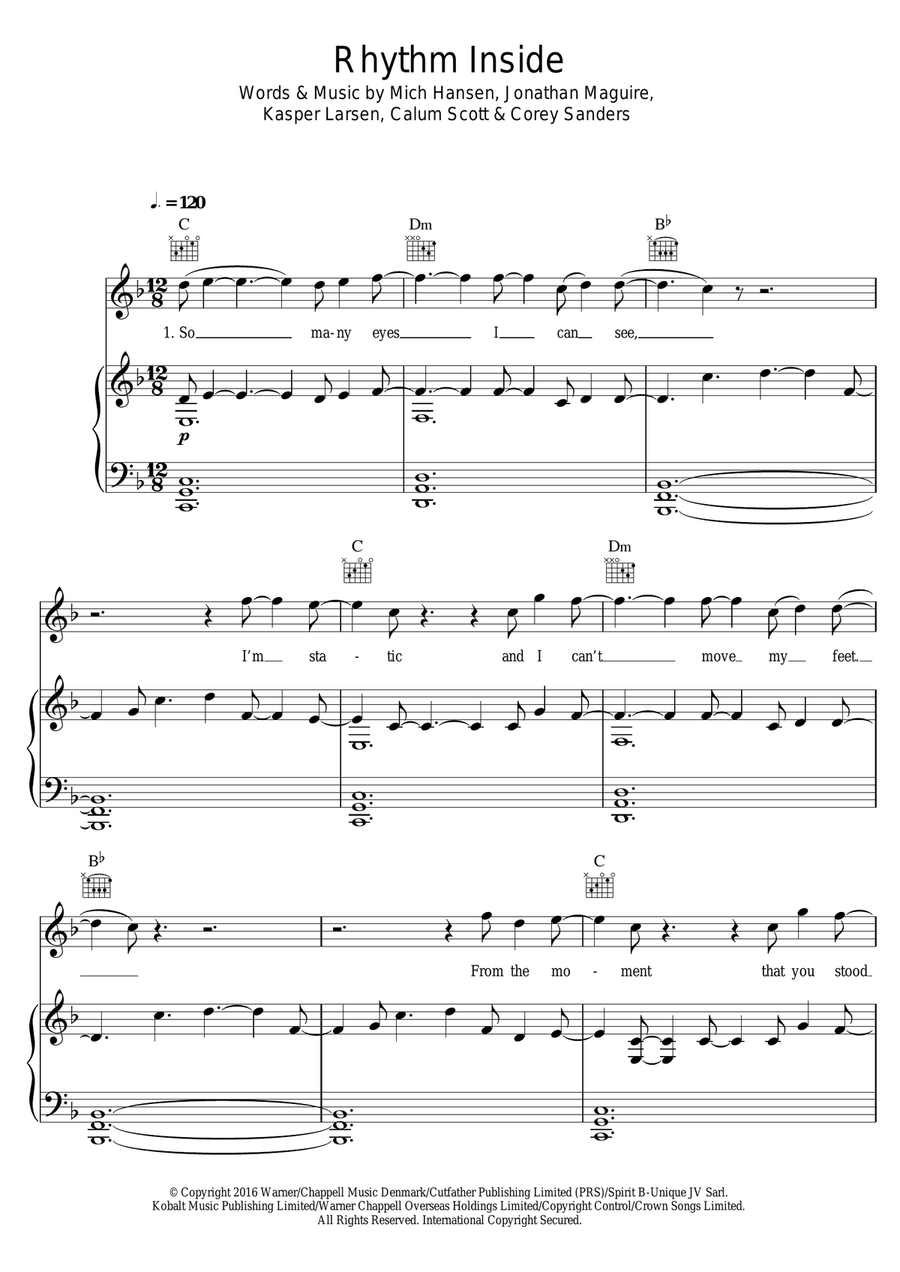 Rhythm Inside Rhythm Inside Piano, Vocal scores gallery preview page 1