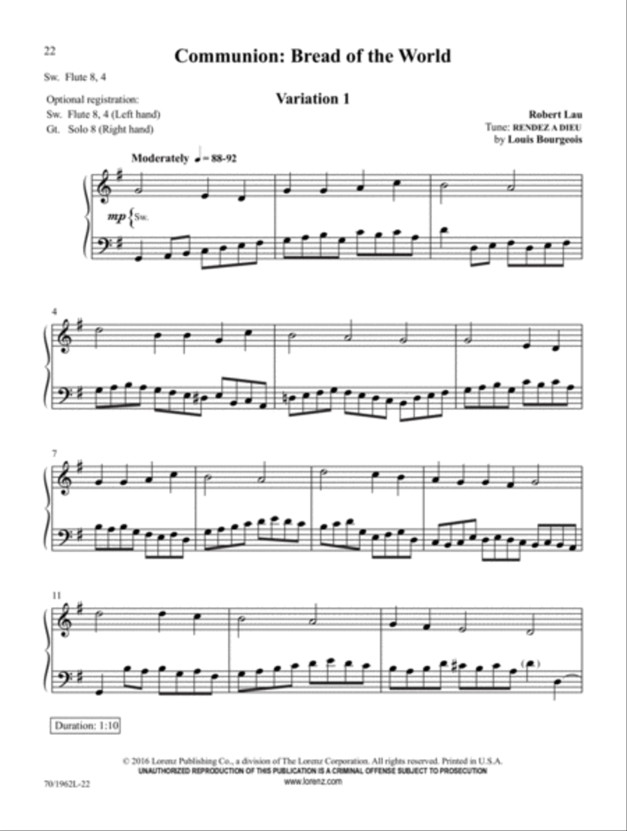 Advent through Easter Organ Solo scores gallery preview page 9