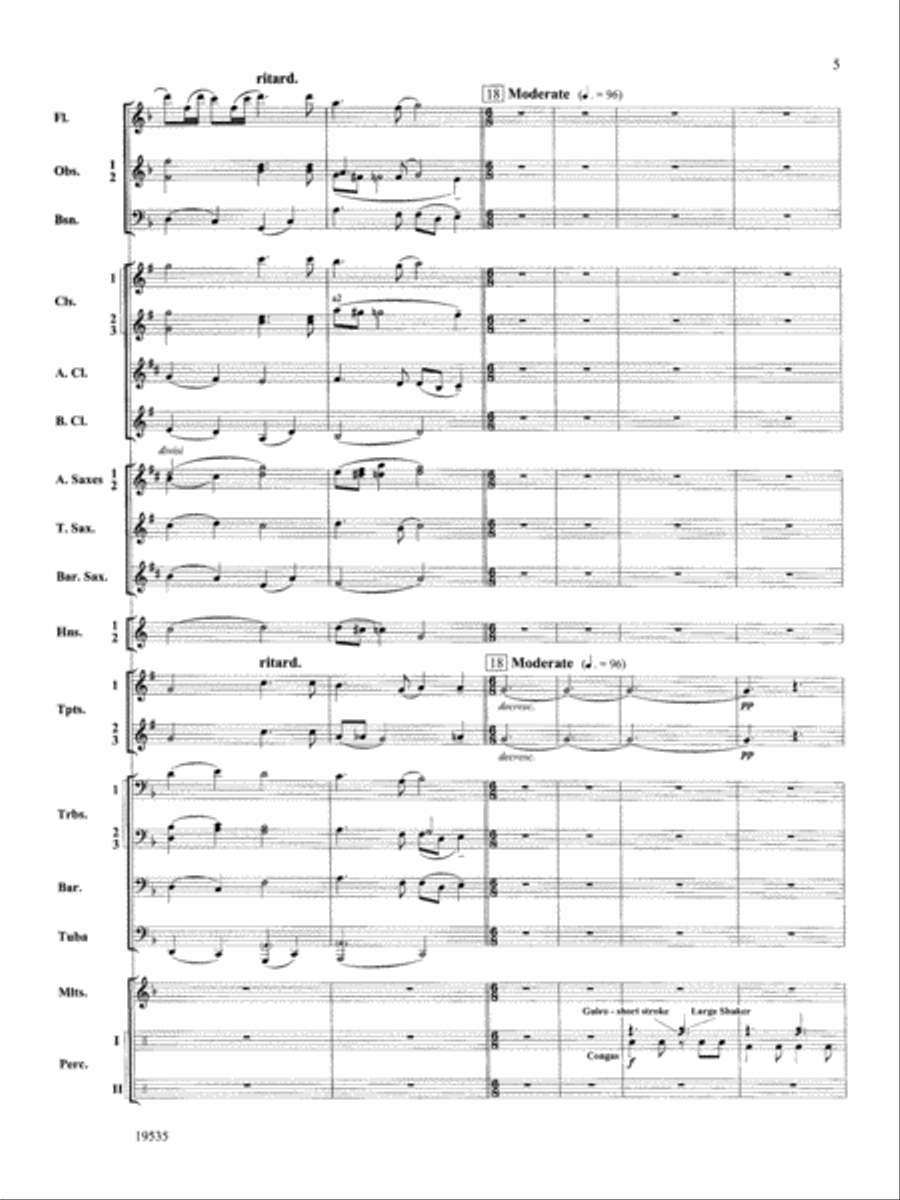 Fantasy on an African-American Spiritual: Score Concert Band scores gallery preview page 5
