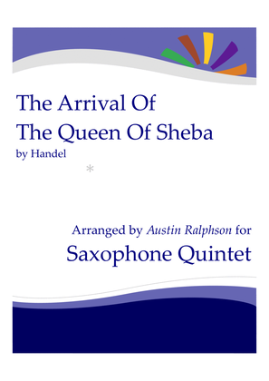 Book cover for The Arrival of the Queen of Sheba - sax quintet