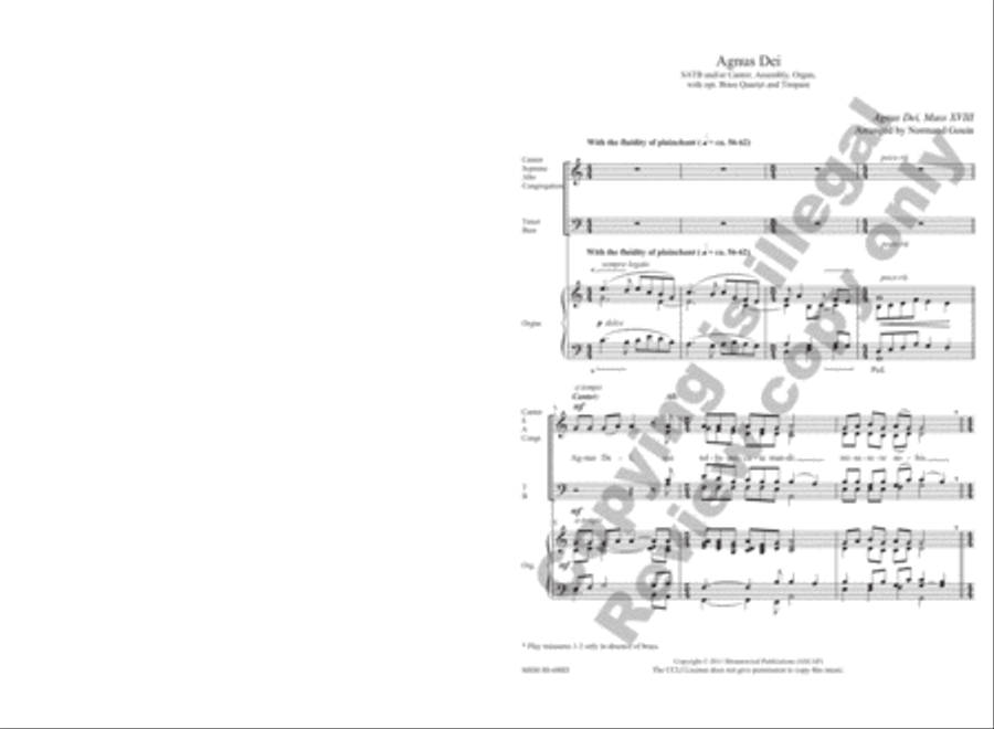 Kyrie eleison and Agnus Dei from Mass of Saints Peter and Paul 4-Part scores gallery preview page 4