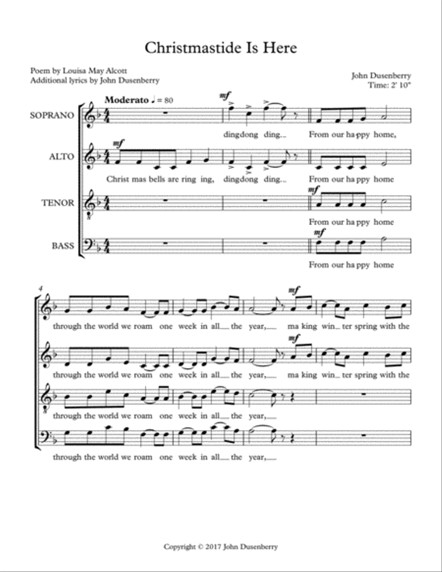 Christmastide Is Here Christmastide Is Here 4-Part scores gallery preview page 1