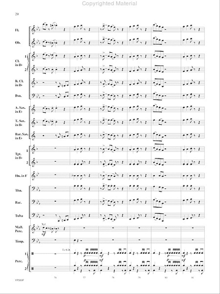 Will Drum for Food Will Drum for Food Concert Band scores gallery preview page 21