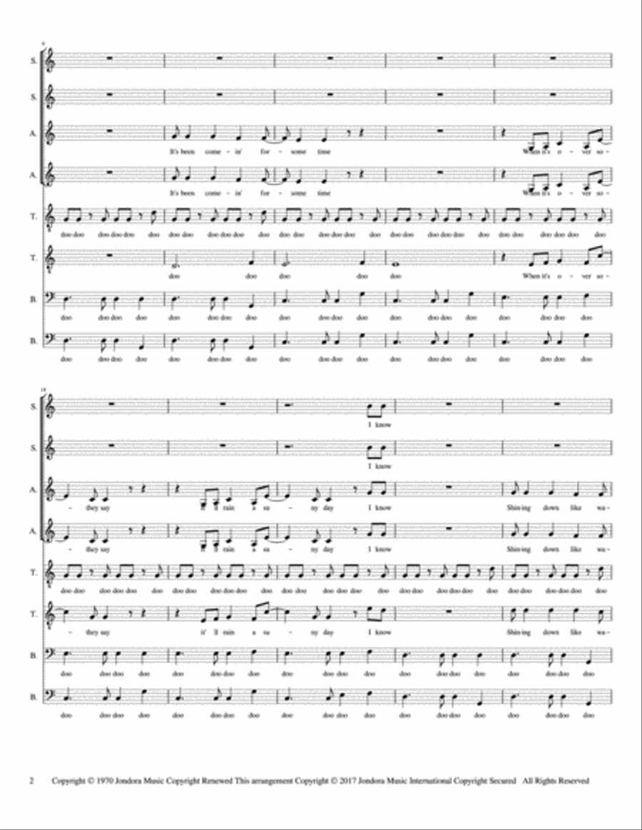 Have You Ever Seen The Rain? 4-Part scores gallery preview page 2