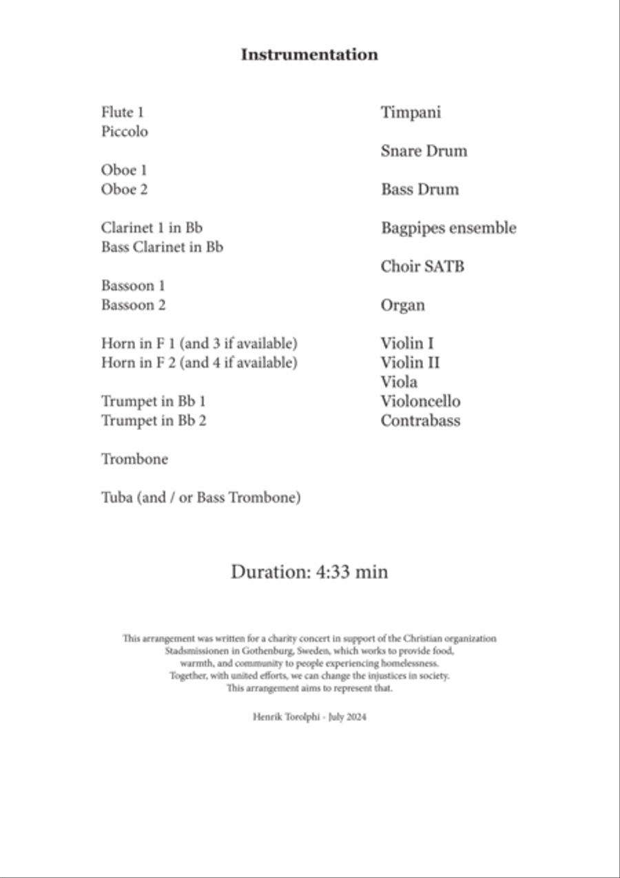 Highland Cathedral Full Orchestra scores gallery preview page 2