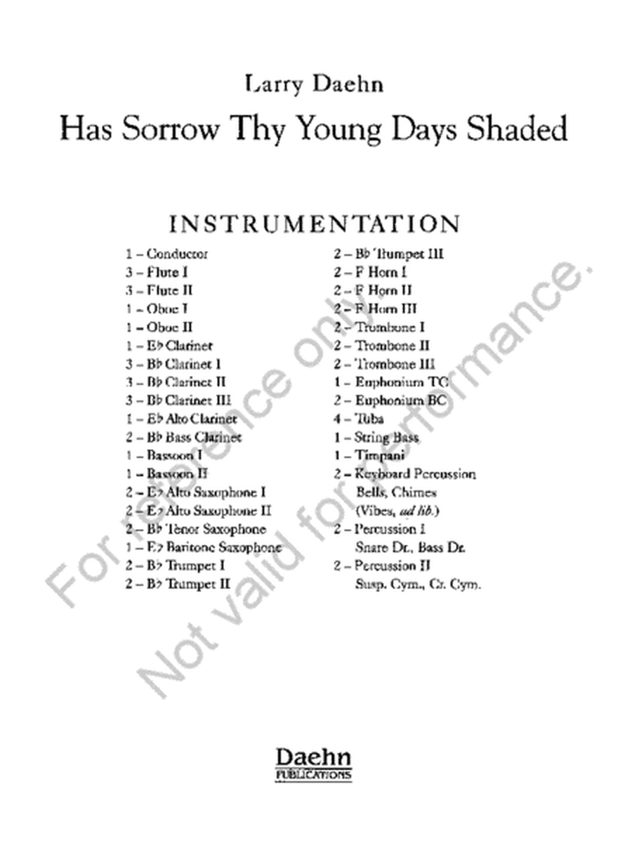 Has Sorrow Thy Young Days Shaded image number null