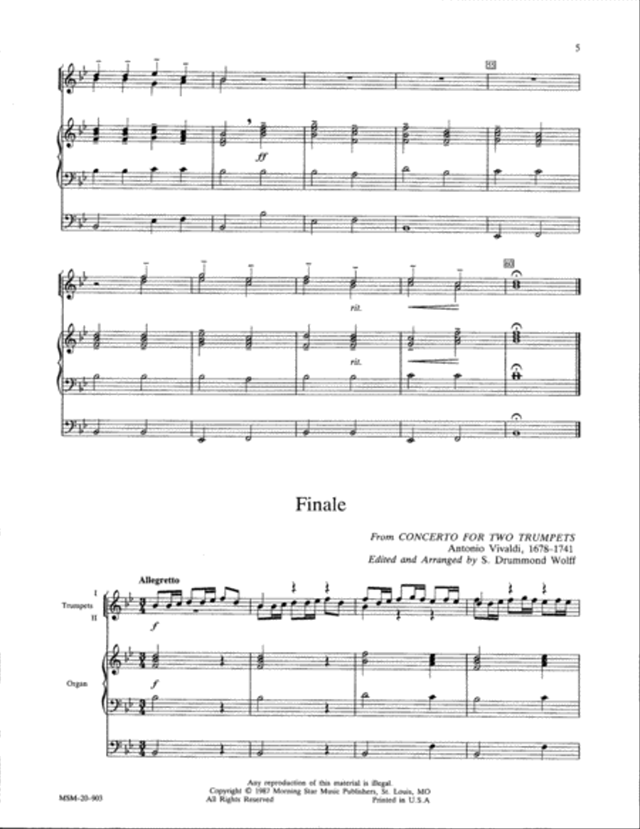 Allegro and Finale Trumpet Duet scores gallery preview page 4
