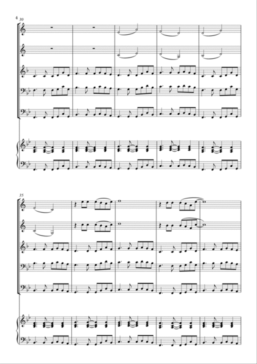 Flowers Brass Quintet scores gallery preview page 4