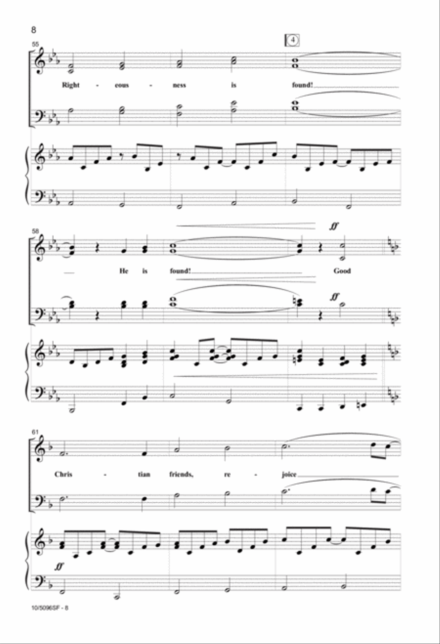 Christian Friends, Rejoice! 4-Part scores gallery preview page 8