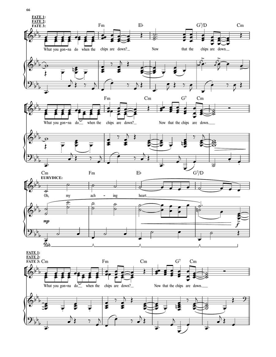 When The Chips Are Down (from Hadestown) Voice scores gallery preview page 3