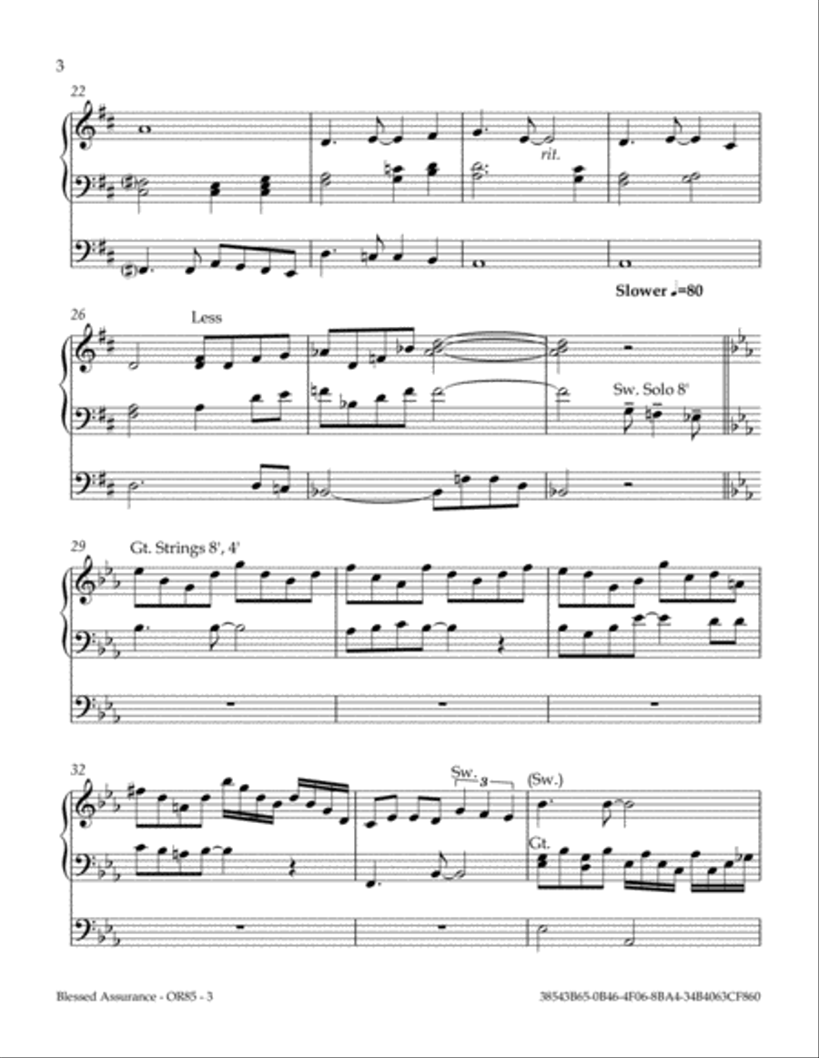 Blessed Assurance Blessed Assurance Organ Solo scores gallery preview page 4