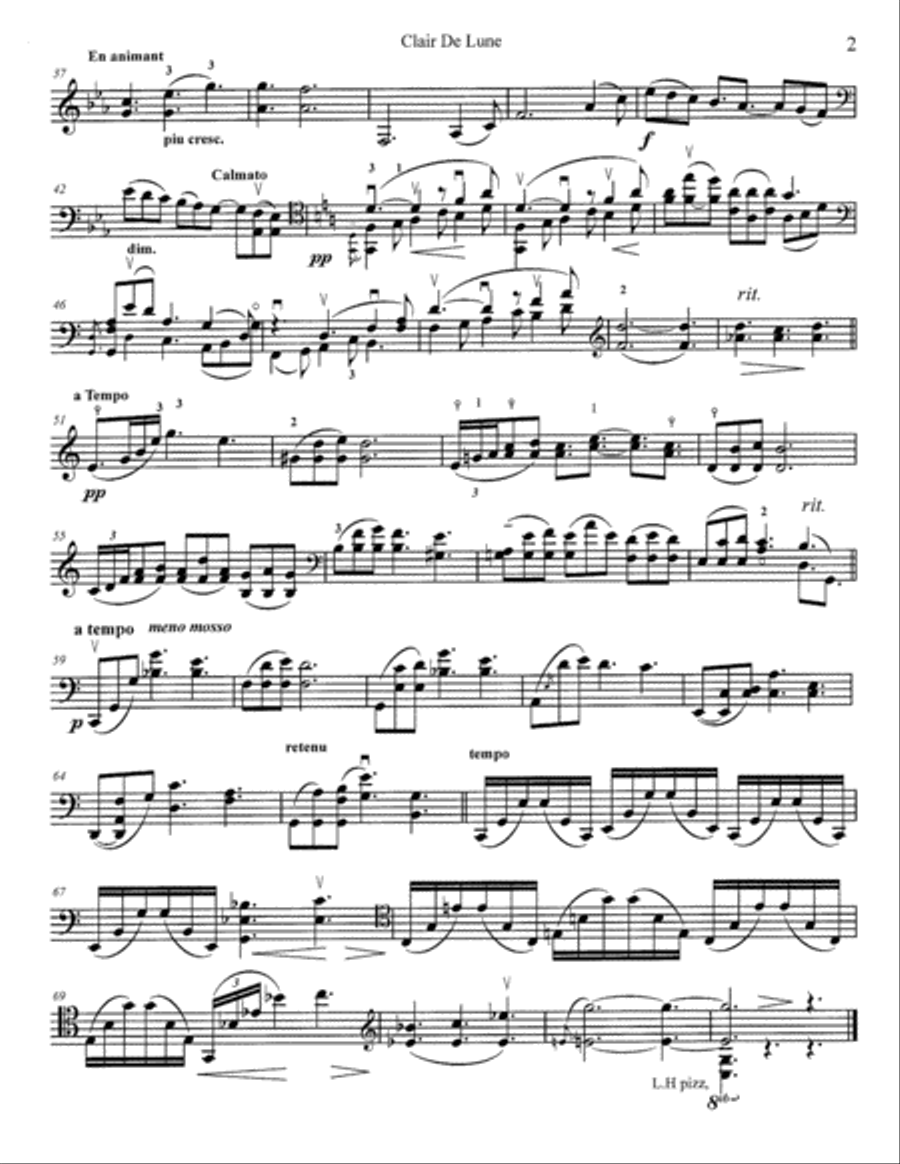 Debussy, Three Pieces for solo cello Cello Solo scores gallery preview page 3