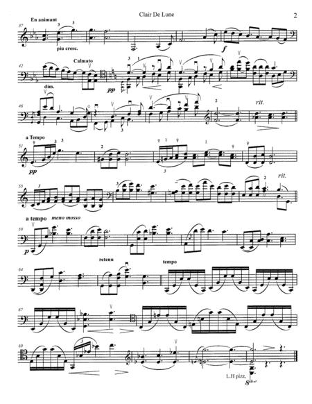 Debussy, Three Pieces for solo cello
