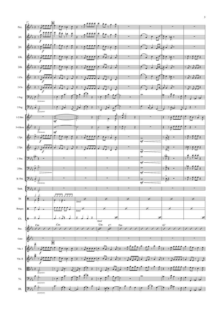 Lagrimas Negras Full Orchestra scores gallery preview page 3