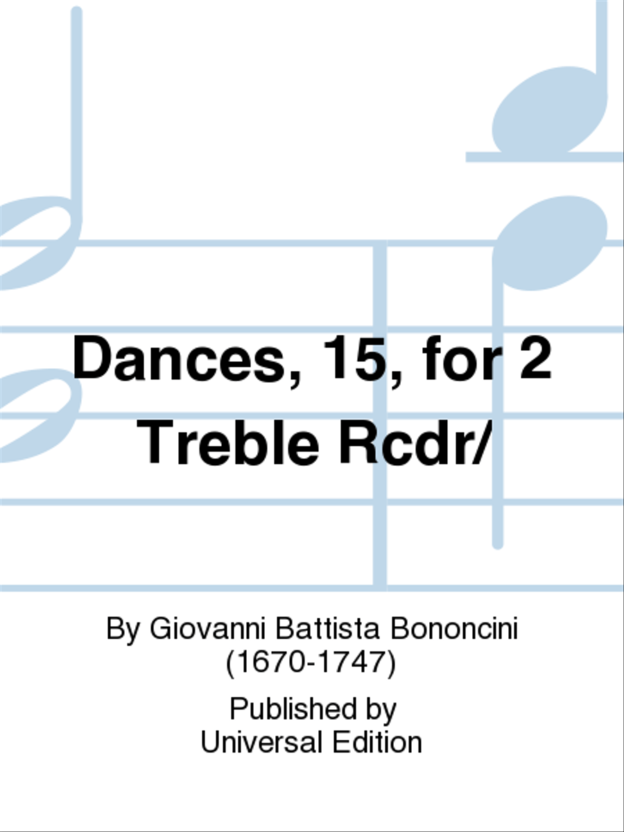 Dances, 15, For 2 Treble Rcdr/ Alto Recorder scores gallery preview page 1