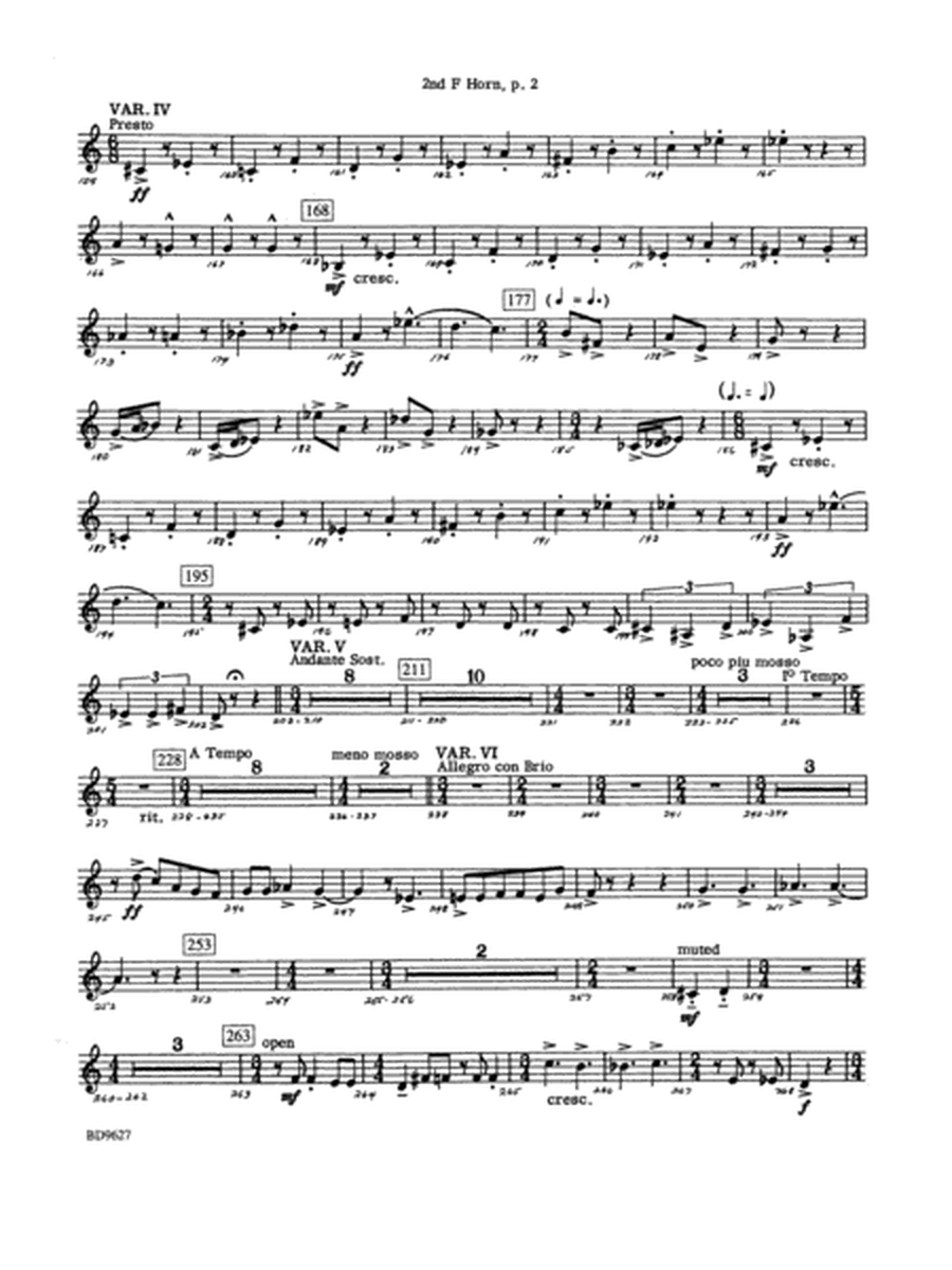 Variations on a Theme of Robert Schumann: 2nd F Horn