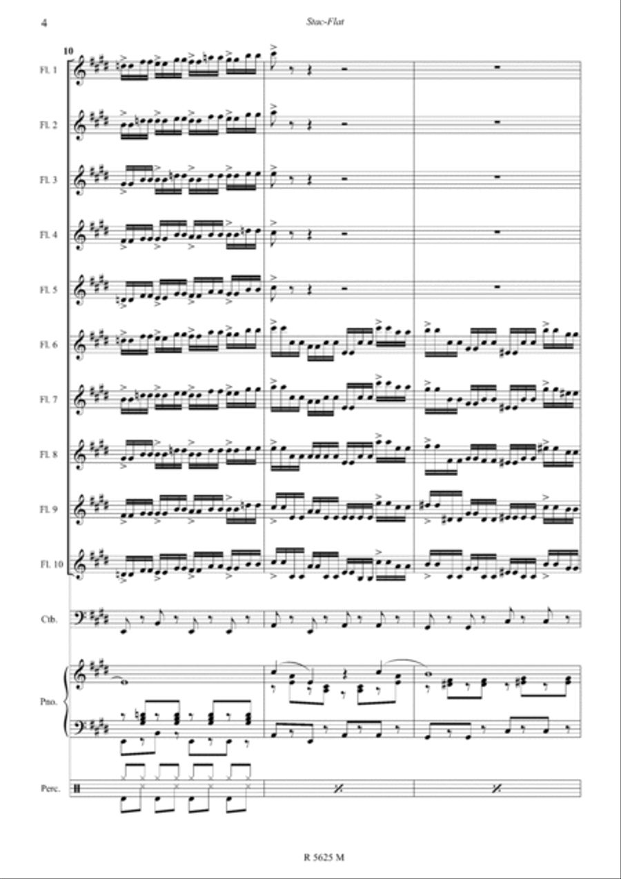 Stac-flat, pour ensemble de flûtes Flute scores gallery preview page 5