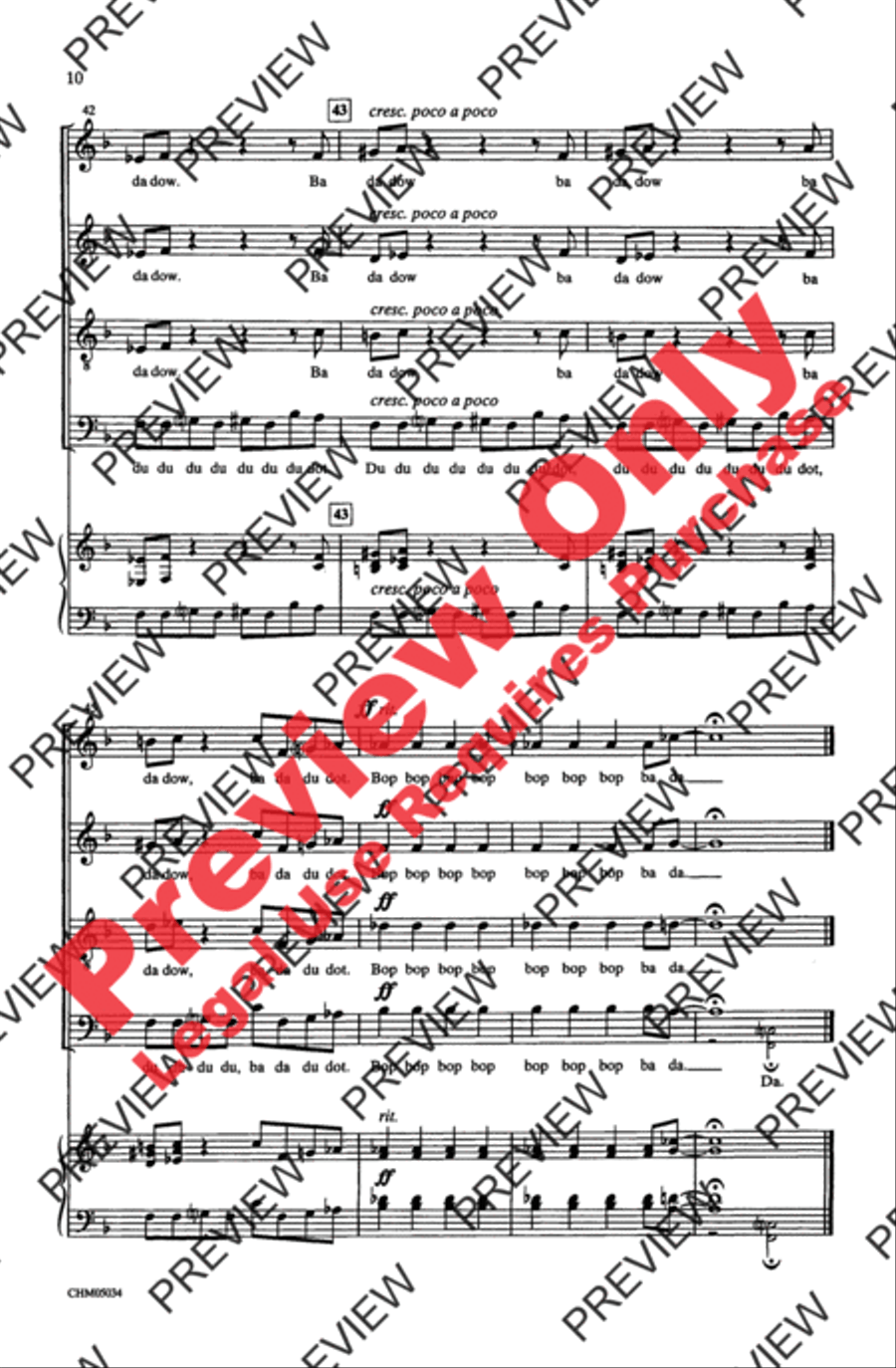 Peter Gunn 4-Part scores gallery preview page 10