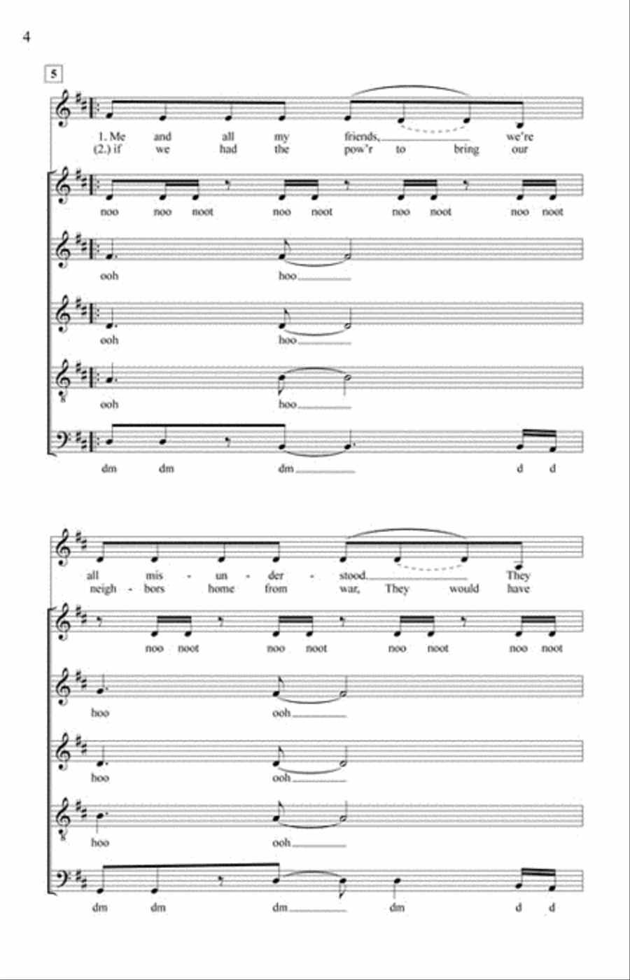 Waiting on the World to Change Divisi scores gallery preview page 3