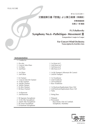 Symphony No.6 Pathetique Movement III Full Score