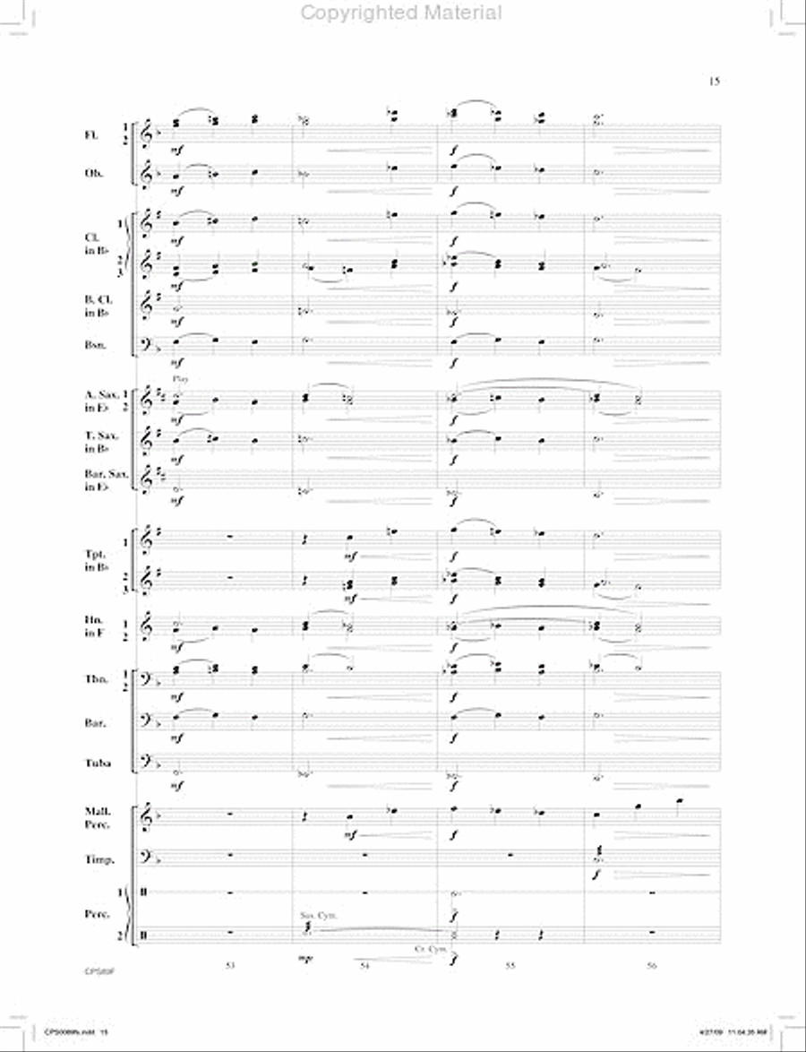 Canonic Fantasy Concert Band scores gallery preview page 16