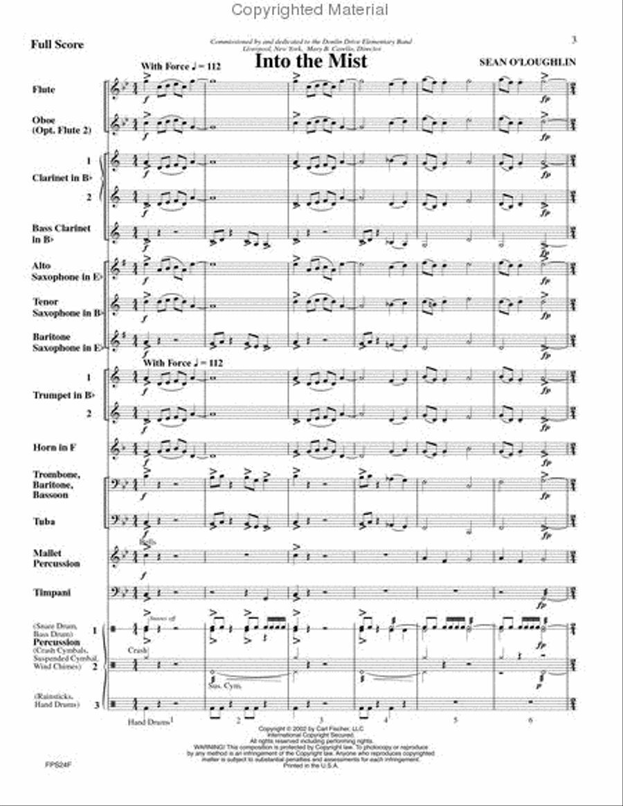 Into the Mist Concert Band scores gallery preview page 2