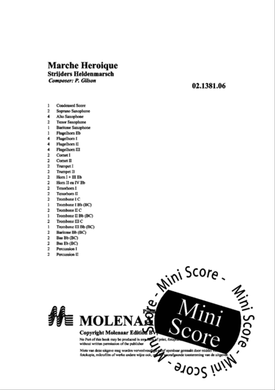 Marche Heroique Concert Band scores gallery preview page 4