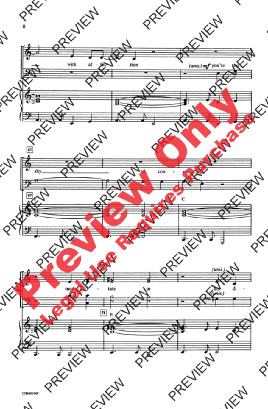 You're the One That I Want 4-Part scores gallery preview page 8