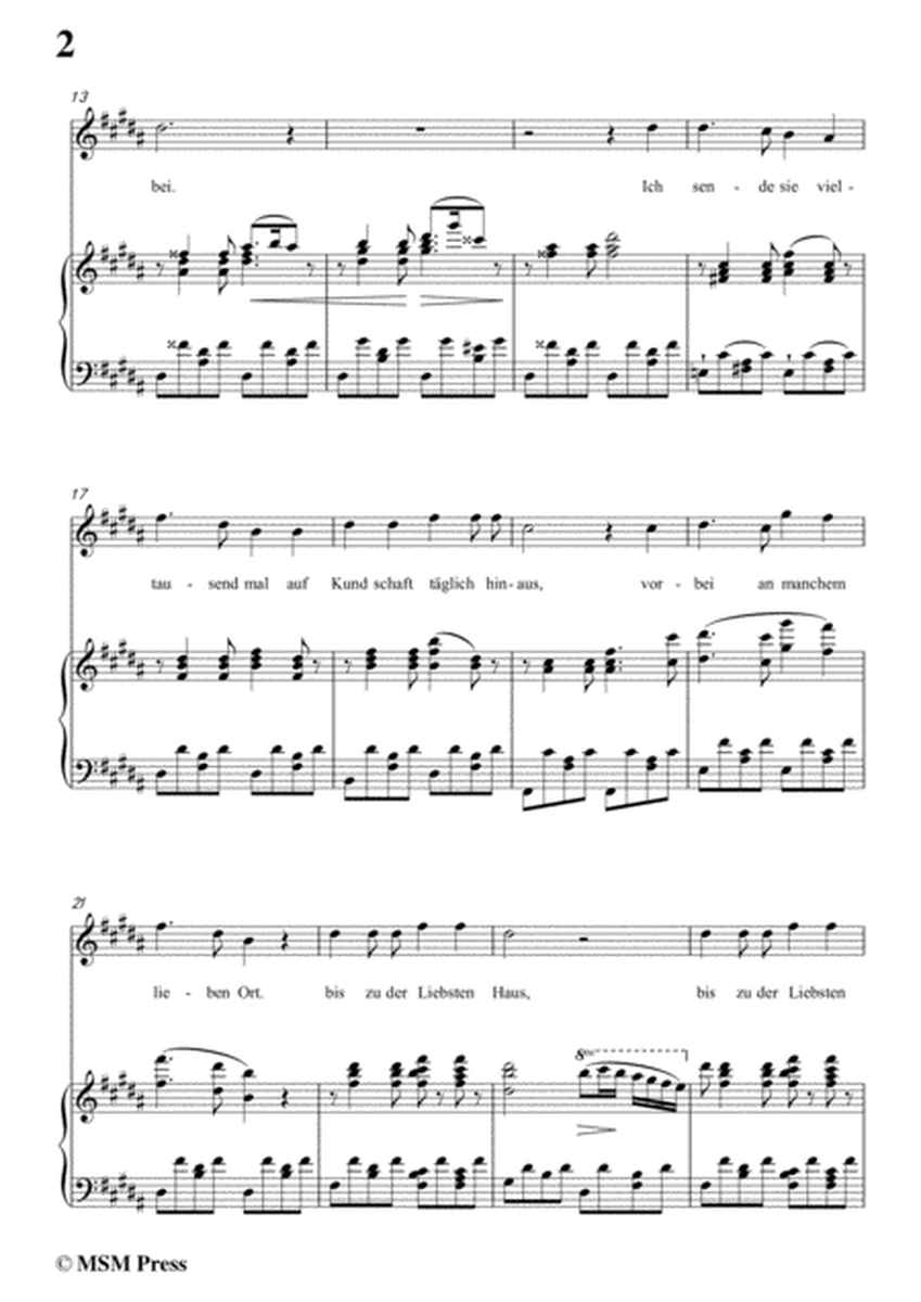 Schubert-Die Taubenpost,in B Major,for Voice&Piano image number null