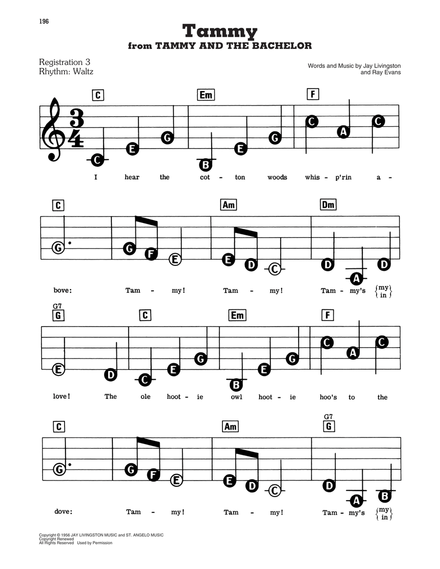 Tammy Electronic Keyboard scores gallery preview page 1