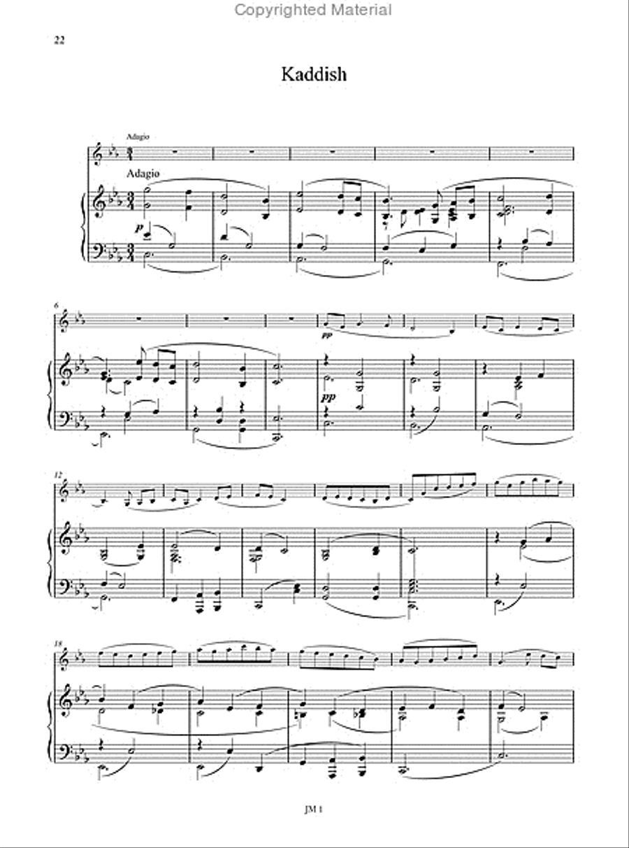 12 Jewish Songs for Violin and Piano (2006) Violin Solo scores gallery preview page 9