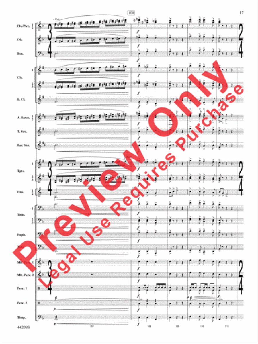 Gaudete Concert Band scores gallery preview page 18