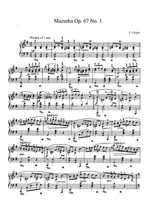 Book cover for Chopin Mazurka Op. 67 No. 1-4