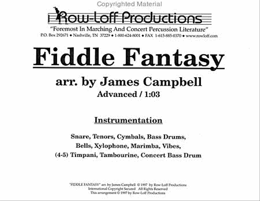 Fiddle Fantasy Percussion Ensemble scores gallery preview page 2