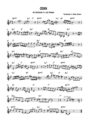 CEORA - Lee Morgan Trumpet Solo Transcription (Solo-Bb-Instr) PDF