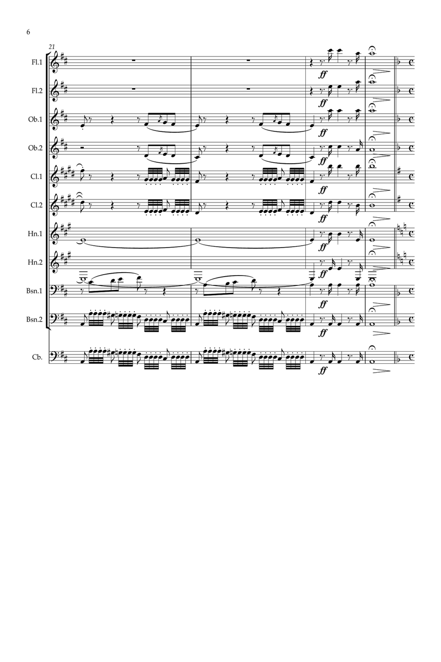 Rossini: The Barber of Seville Overture (Complete) - symphonic wind Large Ensemble scores gallery preview page 6