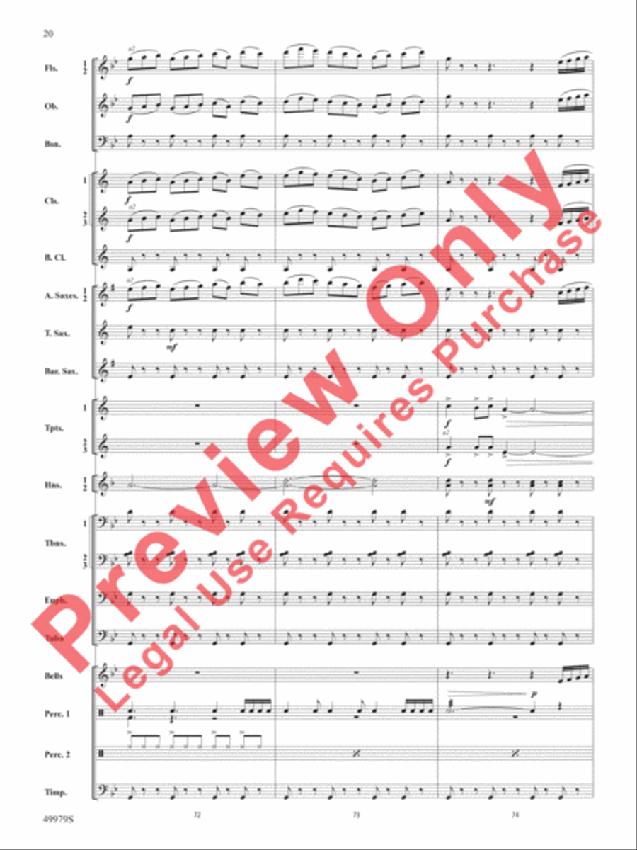 Christmas Is Here! Concert Band scores gallery preview page 21