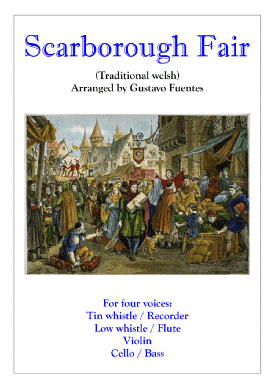 Scarborough Fair, Celtic song Large Ensemble scores gallery preview page 1